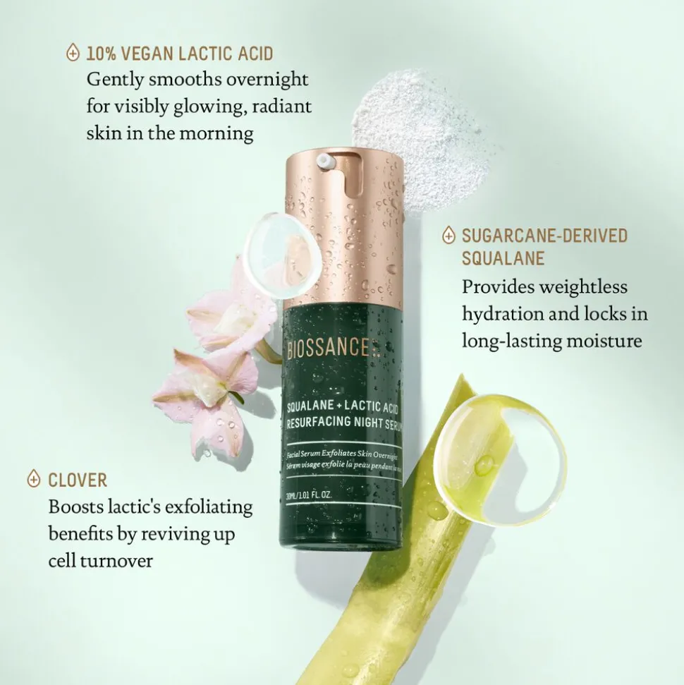 Squalane + Lactic Acid Resurfacing Night Serum 30ML